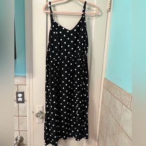 Spaghetti strap polka dot dress